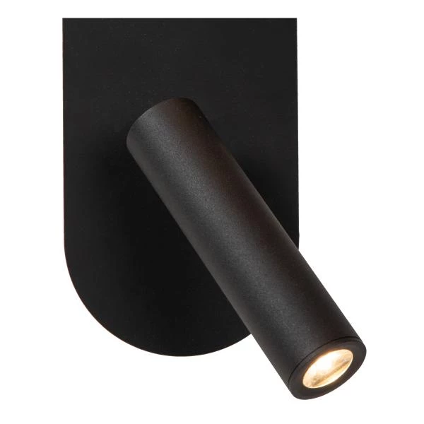 Lucide KELLY - Bedside lamp / Wall light - LED - 1x3,5W 3000K - Black - detail 2